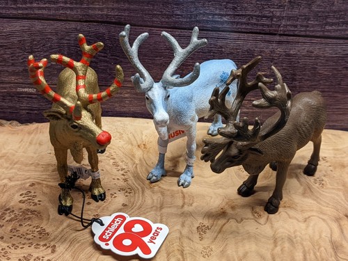 Schleich rentier altes - 3x,